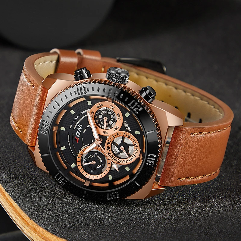 Часы наручные KDM мужские кварцевые аналоговые модные спортивные