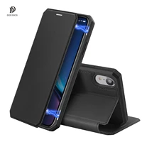 for iphone xr case flip cover 360%c2%b0 real full protection dux ducis skin x series luxury leather wallet case magnetic closure