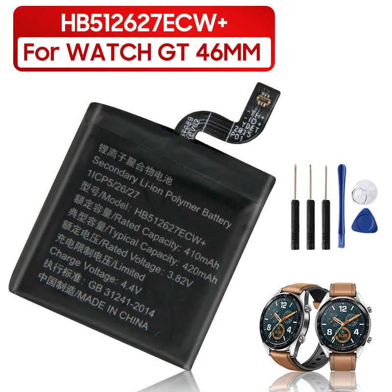 

Original Replacement Battery For Huawei Watch GT 46mm HB512627ECW+ Genuine Watch Battery 420mAh