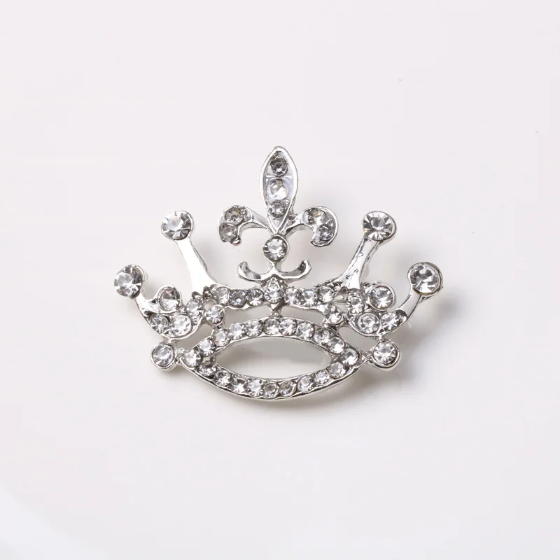 SILVER Высококлассная Корейская роскошная брошь в виде хрустальной короны Нагрудный значок ретро-броши Srcaf пряжка аксессуары для мужской и женской одежды - Окраска металла: SILVER