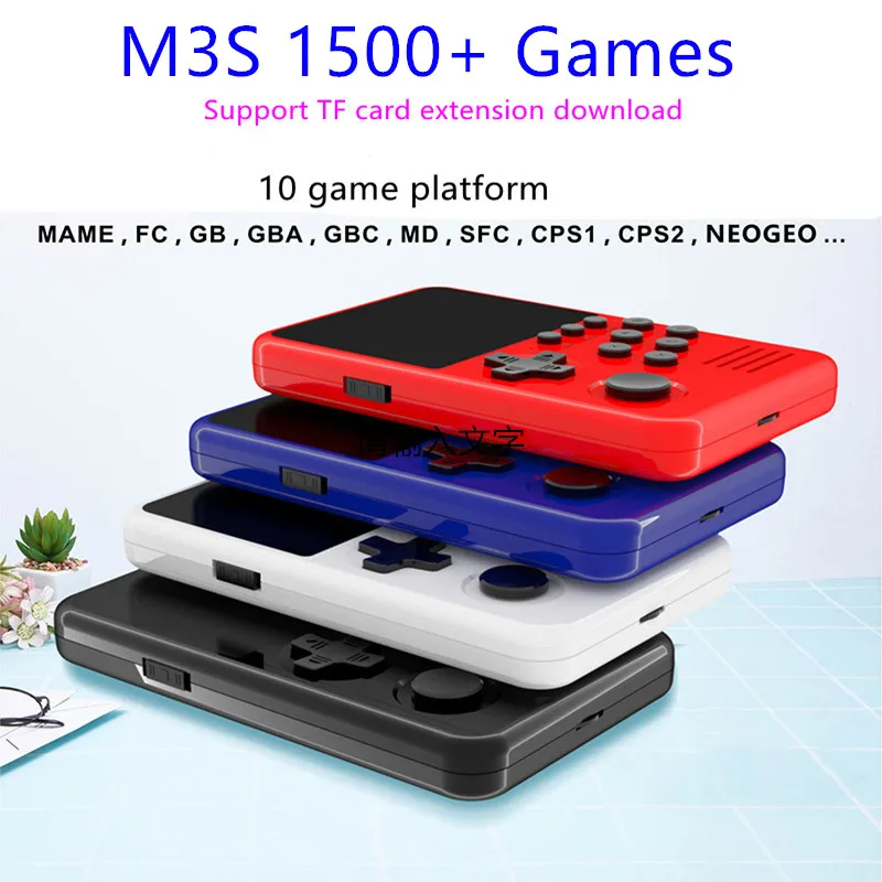 

M3S Mini Handheld Game Players Built-in 1500+ Games 16 Bit Retro Smart Video Game Console With 4G TF Card For Kids Gift