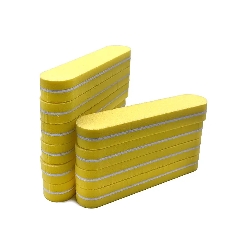 Yellow 120 шт/лот пилка для ногтей выберите буферный блок 100/180 моющийся шлифовальный полировка портативный Красота профессиональный маникюр сильный толстый - Color: Yellow