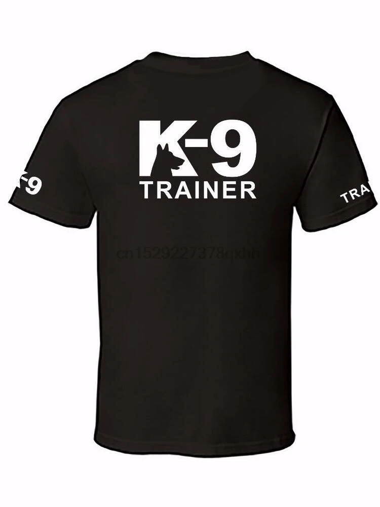 Мужская футболка с рисунком K 9 K9 TRAINER USA FLAG POLICE SECURITY CUSTOM на Хэллоуин|Мужские