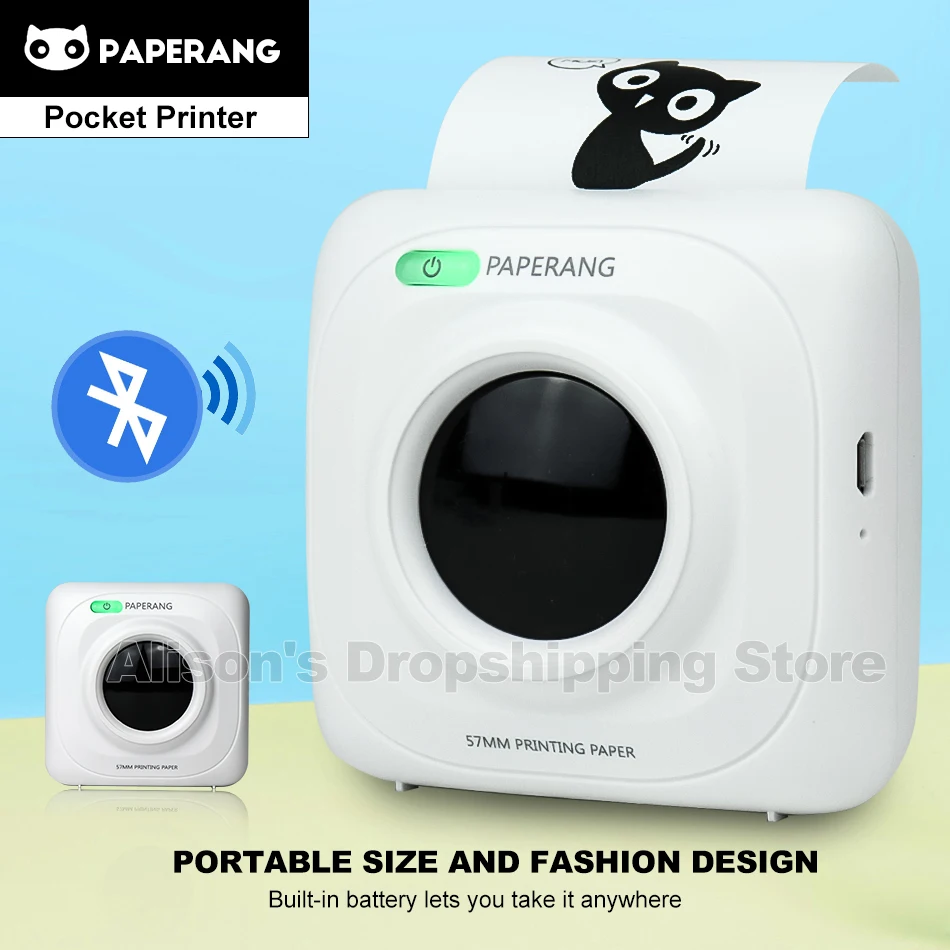 Карманный мини принтер PAPERANG P1 Bluetooth 4 0 для iOS Android Windows|Принтеры| |