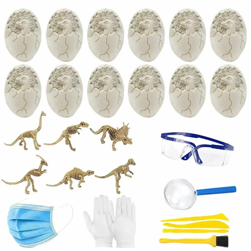 

12Pcs Kids DIY Archaeology Toy Dinosaur Eggs Excavation Kit Children'S Toys Children Educational Science Early Development Toy