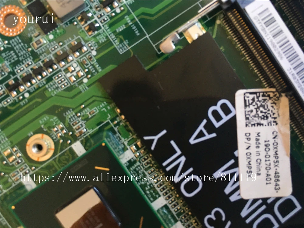 yourui для dell inspiron 17r n7110 laptopmotherboard cn 0xmp5x 0xmp5x xmp5x da0r03mb6e1 ddr3 100 рабочи