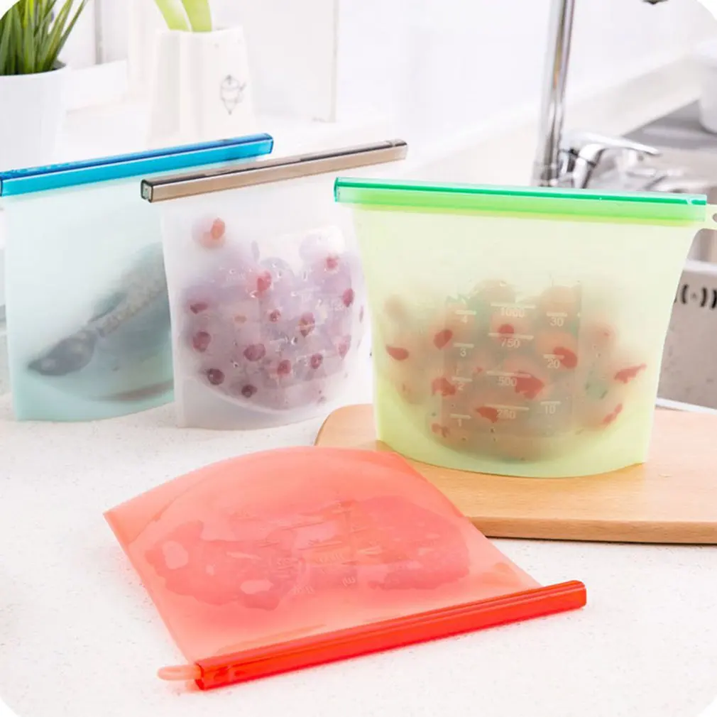 

Food grade silicone vacuum storage bag sealed bag blue color