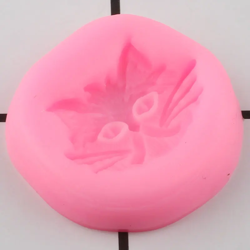 3D голова кота силиконовые формы шоколадная помадка форма DIY вечерние инструменты для украшения торта украшения для кексов желе конфеты формы для полимерной глины