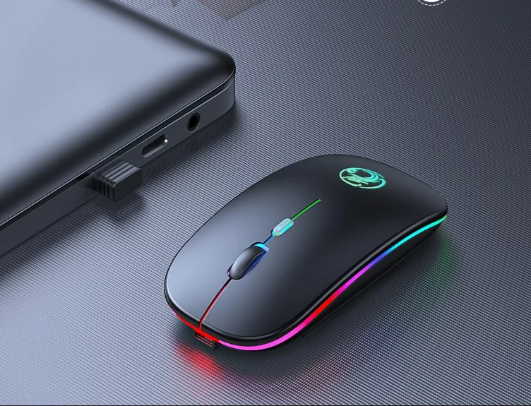 

RECHARGABLE RGB WIRELESS MOUSE RGB AND BLUTOOTH - LOW PROFILE - NEW - UK STOCK