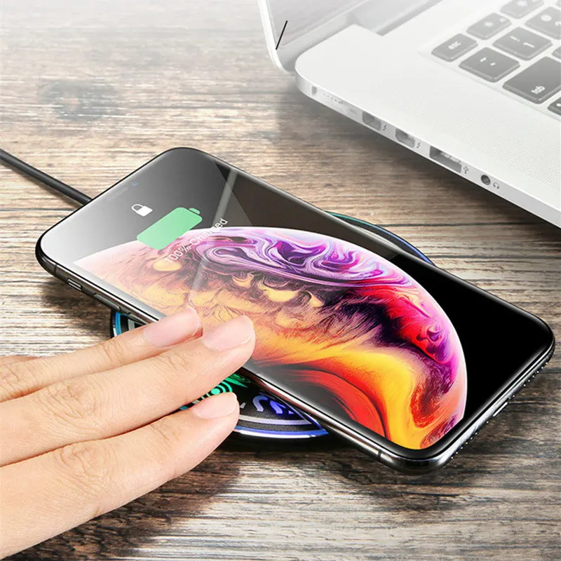 Волшебное Qi Беспроводное зарядное устройство для Xiaomi 9 10 Вт быстрая Лучшая зарядка Беспроводная для iPhone XS Max XR X массив Сейлор Мун Беспроводное зарядное устройство