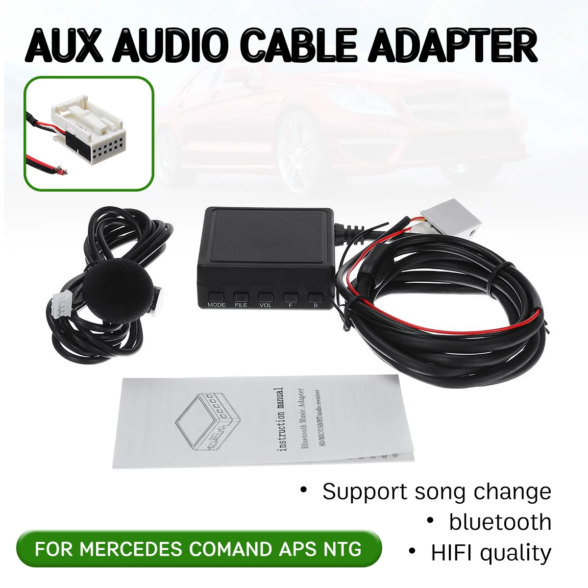 Bluetooth Aux кабель приемника с USB микрофон адаптер громкой связи для Mercedes Benz W169 W245 W203