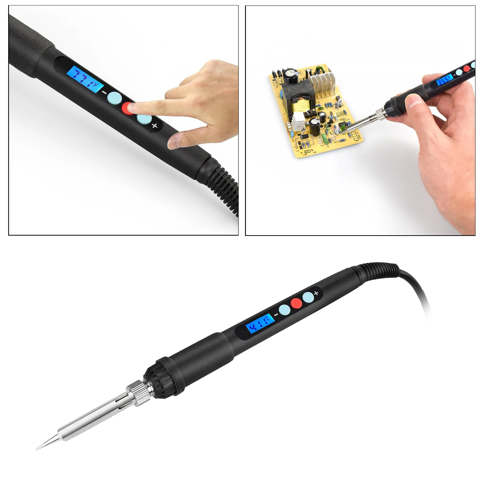 

60W LCD Electric Soldering Iron Soldering Gun for Hobbies Radios Work Repair