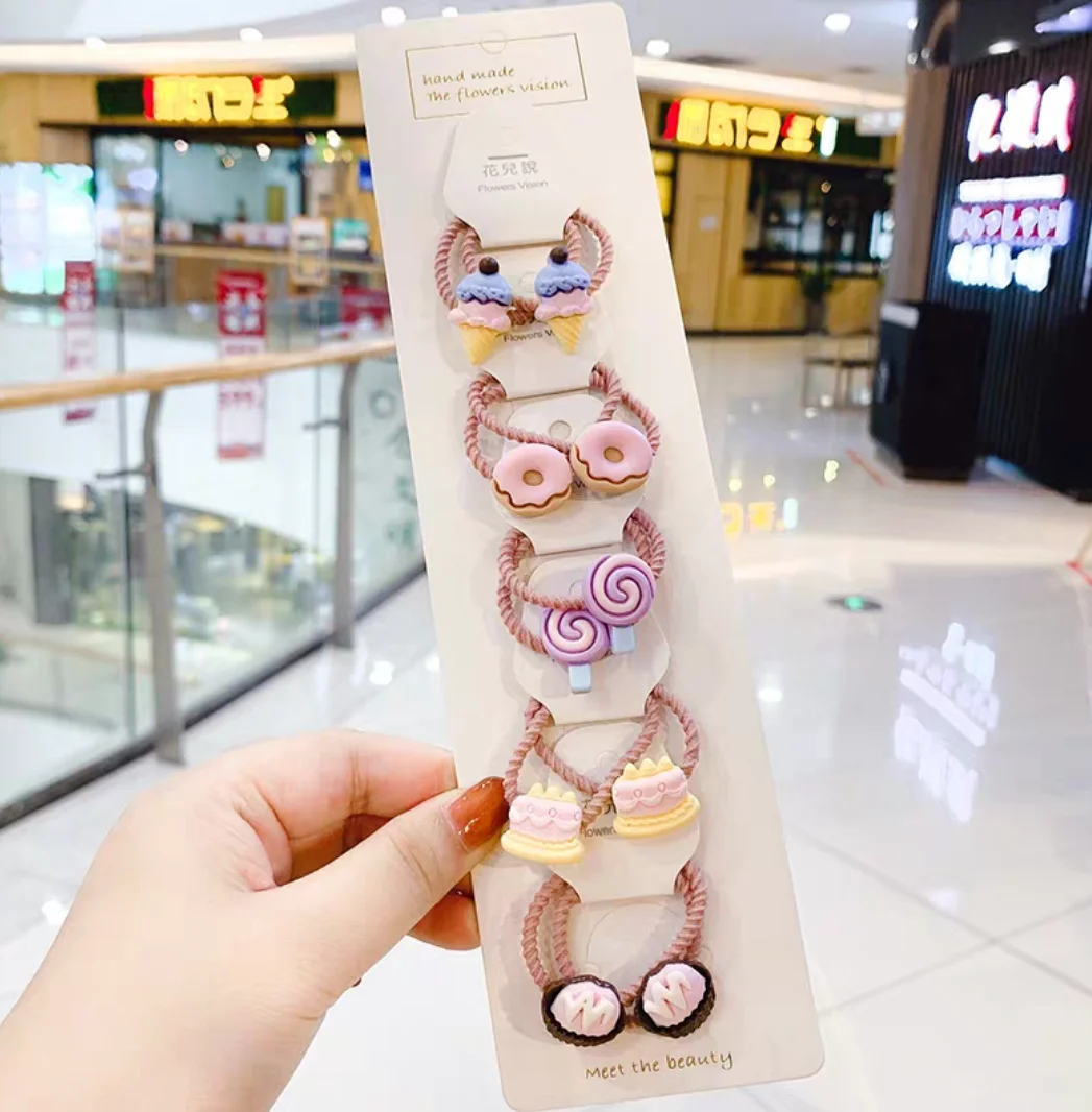 Новый милой фруктовой веревка для маленьких детей Резинка волос обтянутая