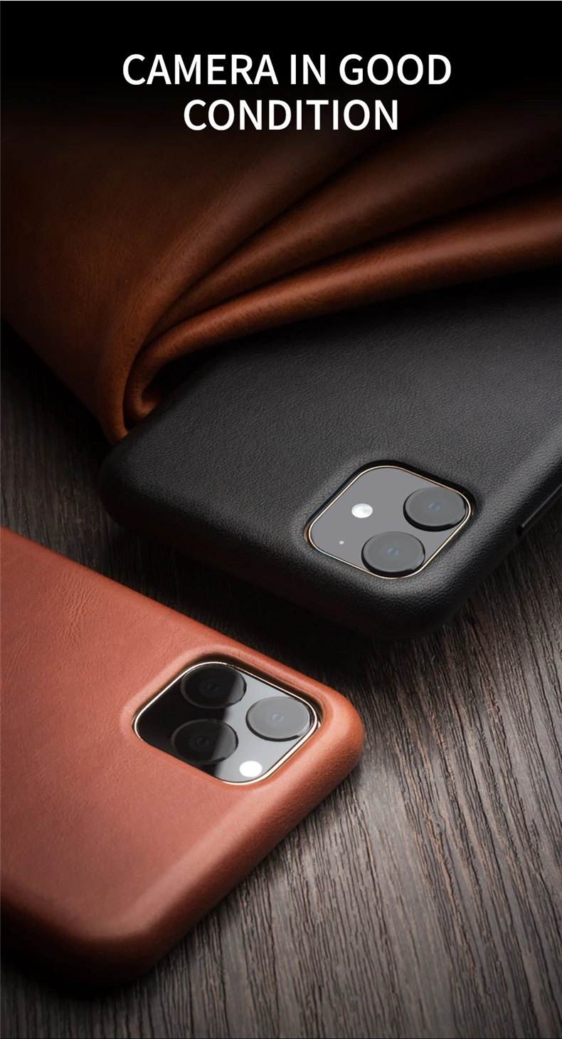 QIALINO из натуральной кожи чехол для телефона для iPhone 11Pro Макс анти-осень модная обувь класса люкс ручной ультра тонкая задняя крышка для iPhone11 Pro