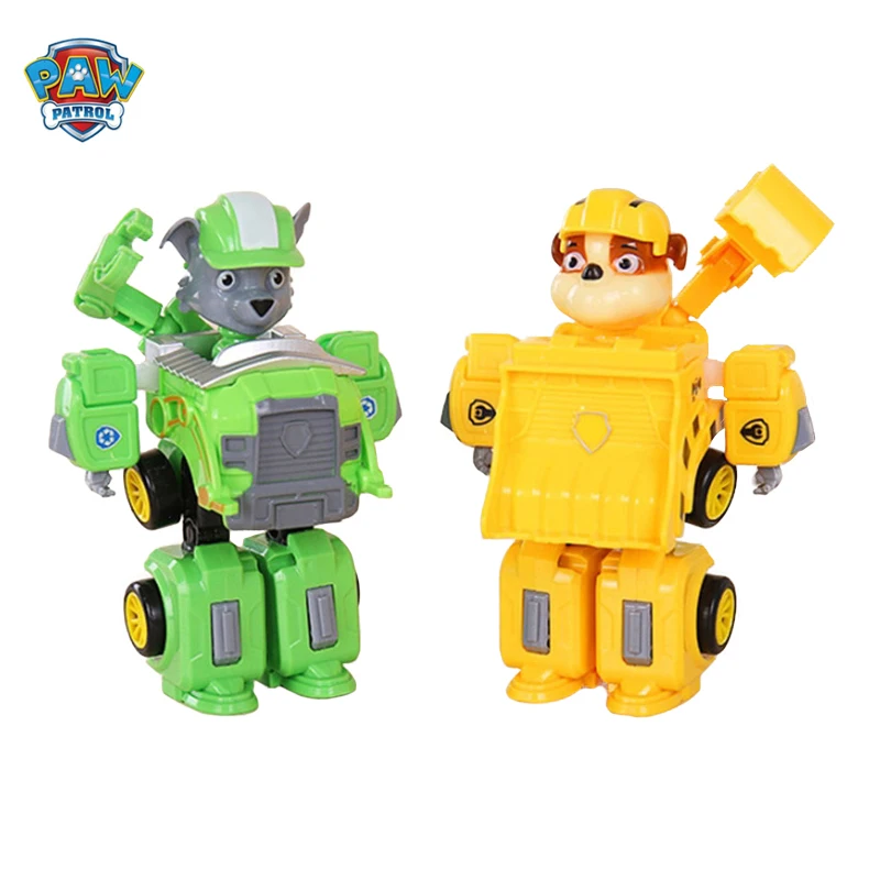 Автомобиль робот Щенячий патруль спасательный автомобиль Рокки Маршалл игрушки