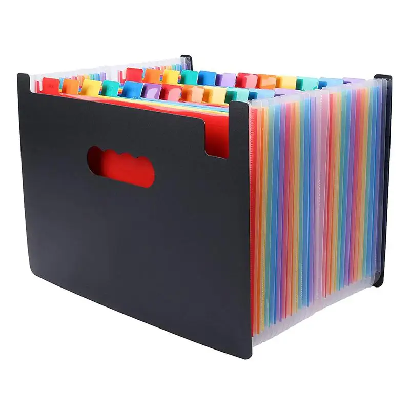 24 Pockets Expanding File Folder Large Space Design A4 Filing Folders Box Business Home Office Document Accordion Stor | Электроника