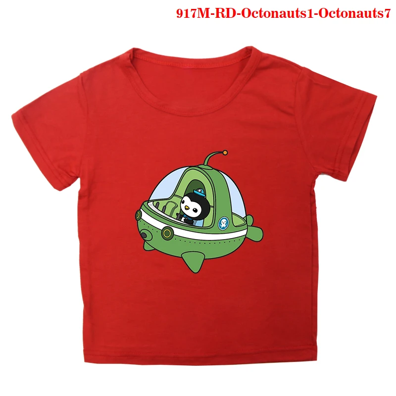 

The Octonauts New Summer Fashion Boys T Shirt for Children 100% Cotton Short Sleeve Girls Tshirt for Kids Tops T-shirts Black