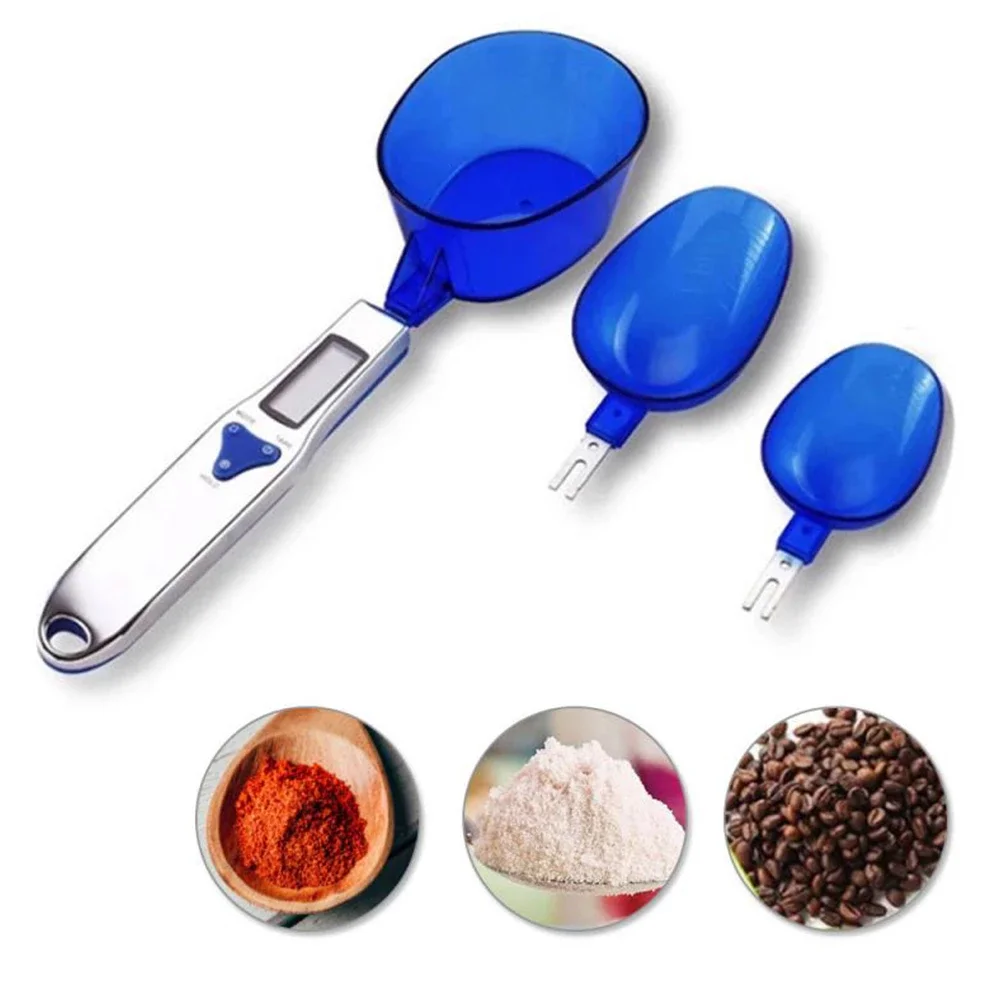 

500g/0.1g Digital Kitchen Lab Gram Three Spoons Electronic Scale Measure Food Spoon Weight Scale Spoon Scale Measuring Spoon