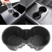 2021 water cup holder car center console cup holder for tesla model 3 model y waterproof cup holder insert double hole holder