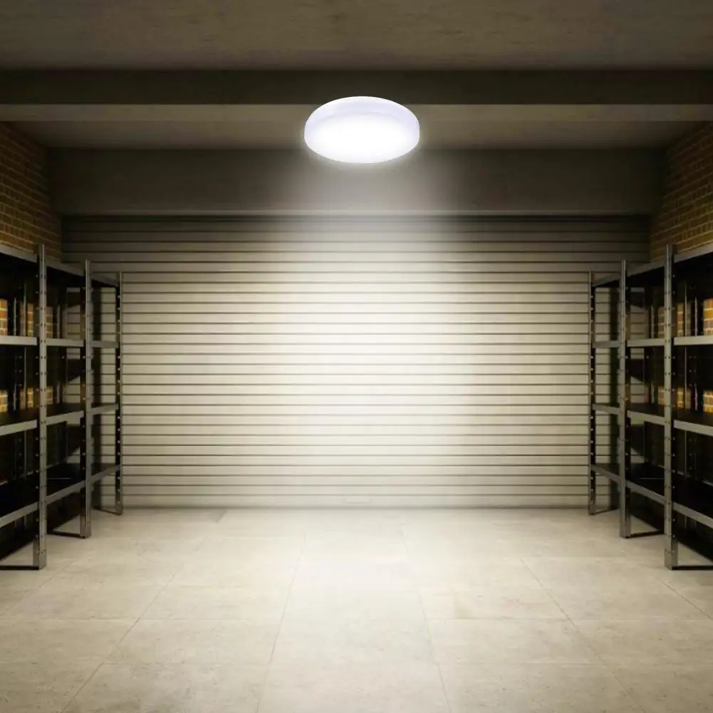 

Ceiling Light Bright Non-glaring Flashlight With Motion Sensor Light-controlled Radar Lamp For Stairwells Garages