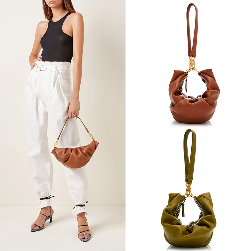

Pleated Dumpling Bag 2021 Luxury Leather Handbags High Quality Shoulder Bag Women Crossbody Bags Sac De Luxe Femme