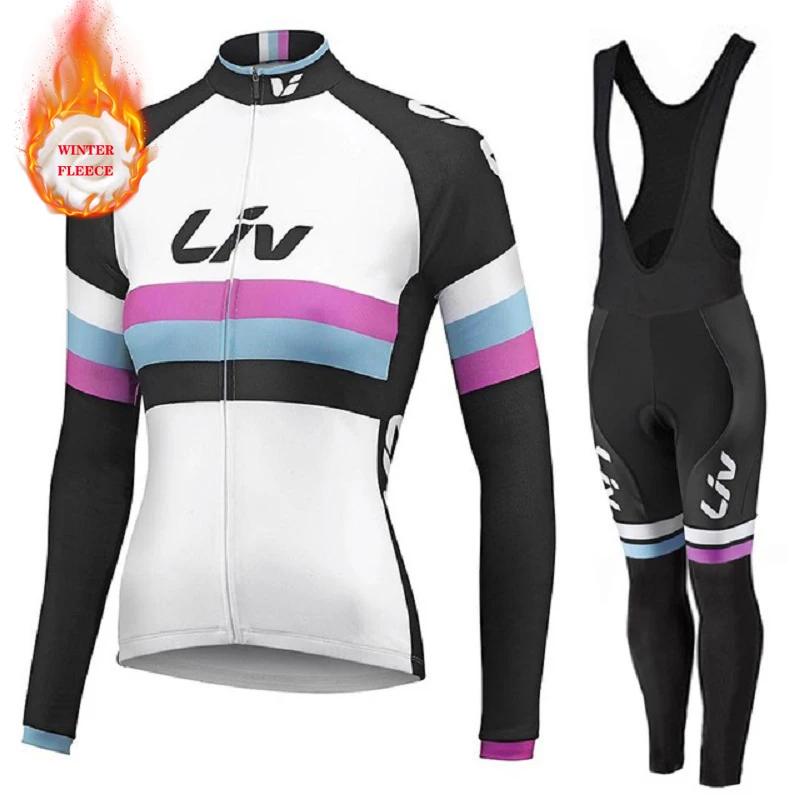 

Зимняя одежда для велосипеда LIV, женская одежда для велосипеда 2022, Женский комплект из теплого флиса, комплект из Джерси для горного и шоссей...