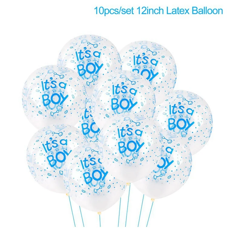 Blue Balloon 04 FENGRISE/вечерние украшения в виде слона для мальчиков и девочек, украшения для вечеринки на день рождения, детские голубые и розовые украшения в виде конфет - Цвет: Blue Balloon 04