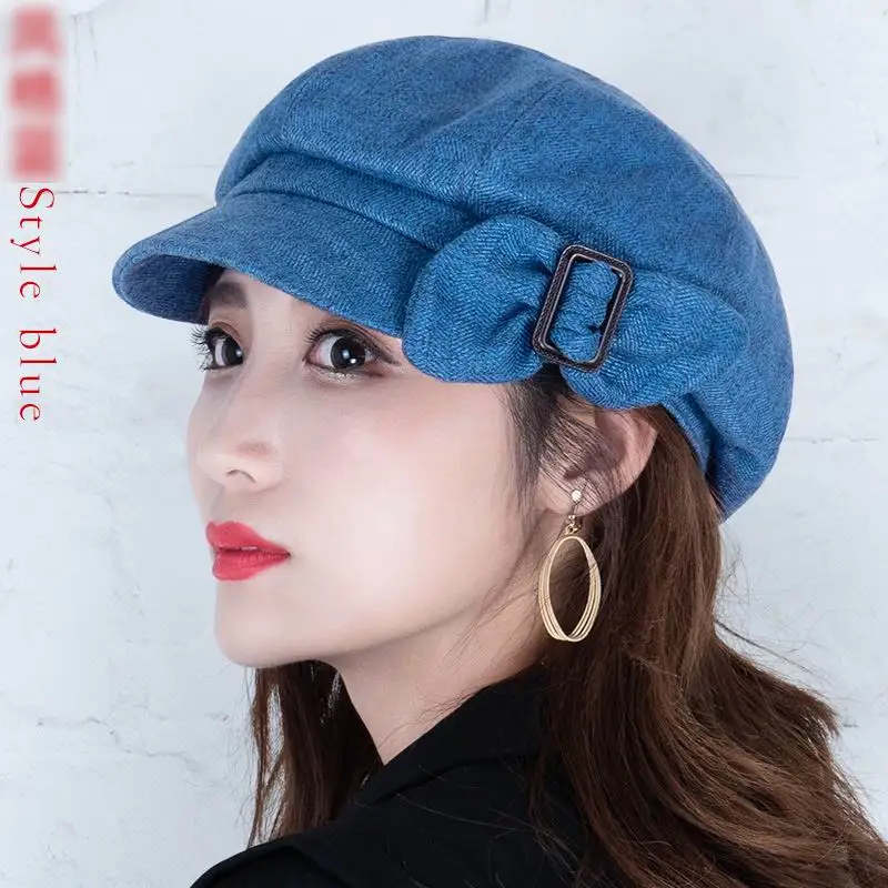 

GBCNYIER Good Cotton Female Autumn Beret Outdoor Sunscreen Breathable Adjustable Cotton Berets All-Match Young