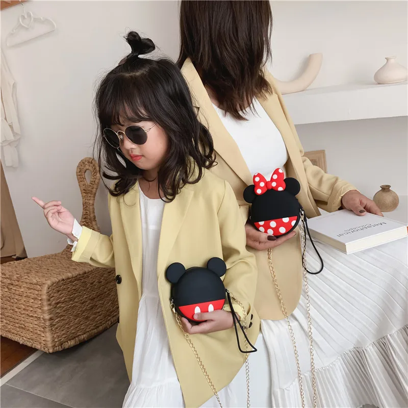 Мультяшный Кошелек для монет кошелек девочек милый мини на молнии с цепочкой