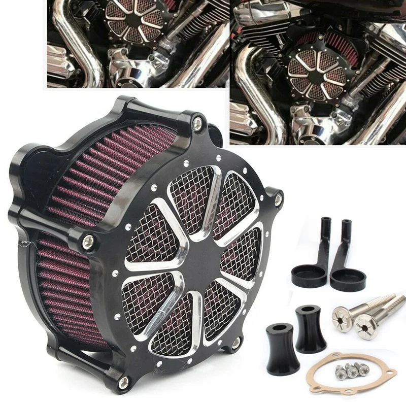 

Motorcycle Air Filters Turbine Intake Air Cleaner System For FXR 1993-2017 Softail Touring Electra Glide