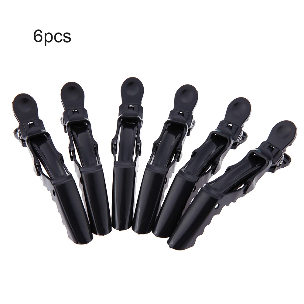 6pcs Black 5/6/10 шт. Заколки для волос рот парикмахерские клюв секционирования Зажимы Крокодил заколки для волос Профессиональный салон Уход за волосами Инструменты для укладки волос - Цвет: 6pcs Black