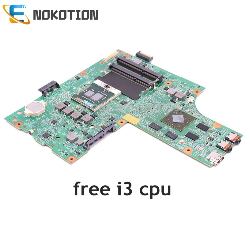 

NOKOTION Laptop Motherboard For DELL inspiron N5010 48.4HH01.011 CN-0K2WFF 0K2WFF K2WFF MAIN BOARD HM57 HD4650 free i3