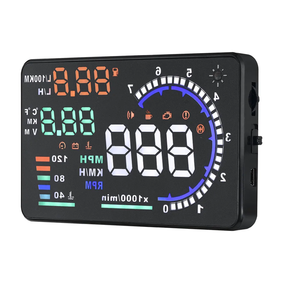 A8 5.5'' OBD II Car HUD Display Auto Windshied Reflective Screen Speed | Автомобили и мотоциклы