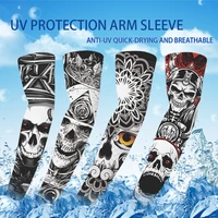 cool men sport cycling 2 peice cuff cover running bicycle uv sun protection arm sleeves protective arm sleeves bike arm warmers