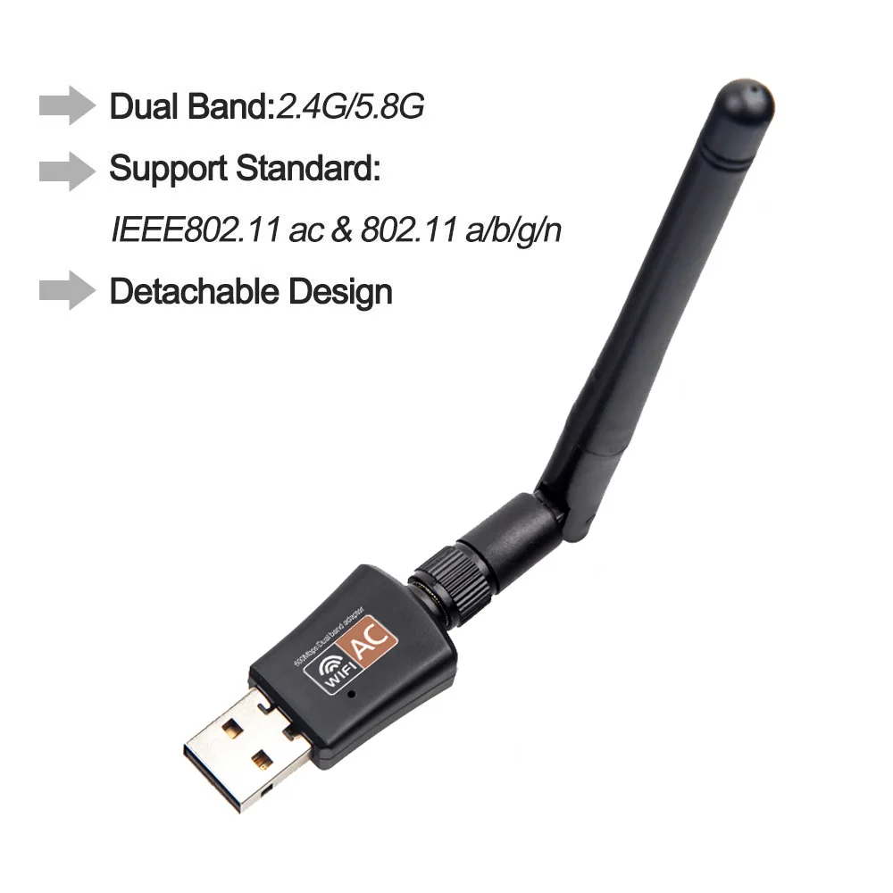 600 Мбит/с USB Wi-Fi роутер адаптер пк сетевой LAN карты донгл с антенной | Компьютеры и