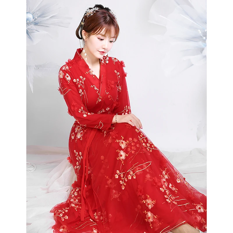 Восточное платье Hanfu Женский Китайский традиционный костюм Классическая