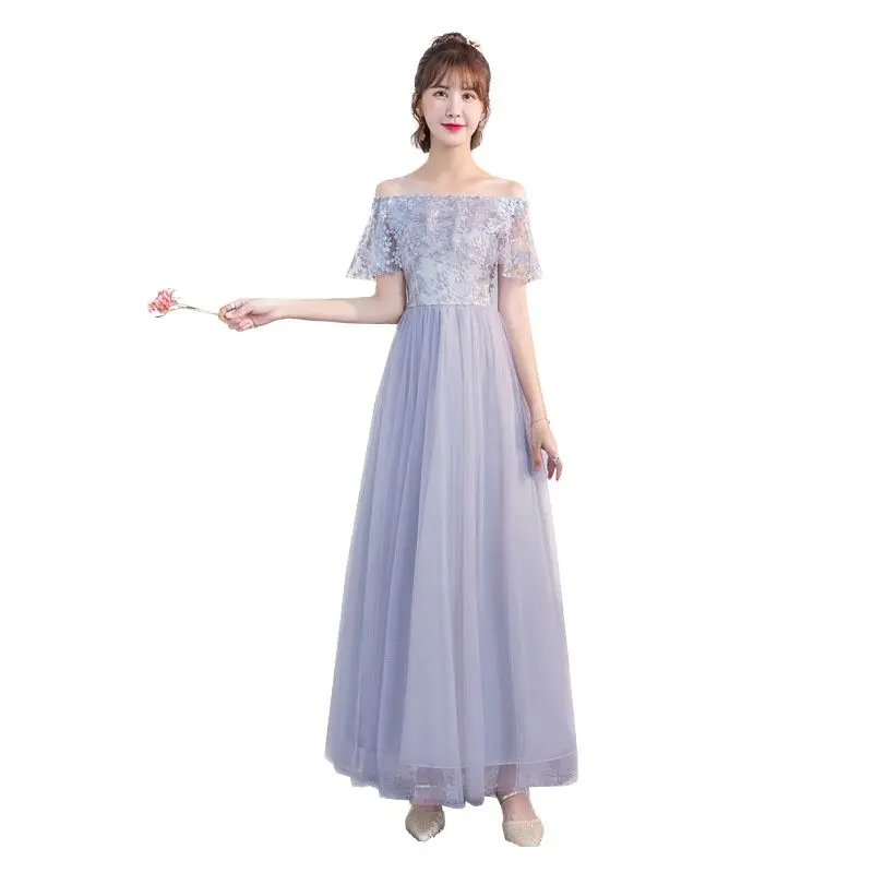 Тюлевые платья длиной до щиколотки с цветочным принтом серые розовые элегантные