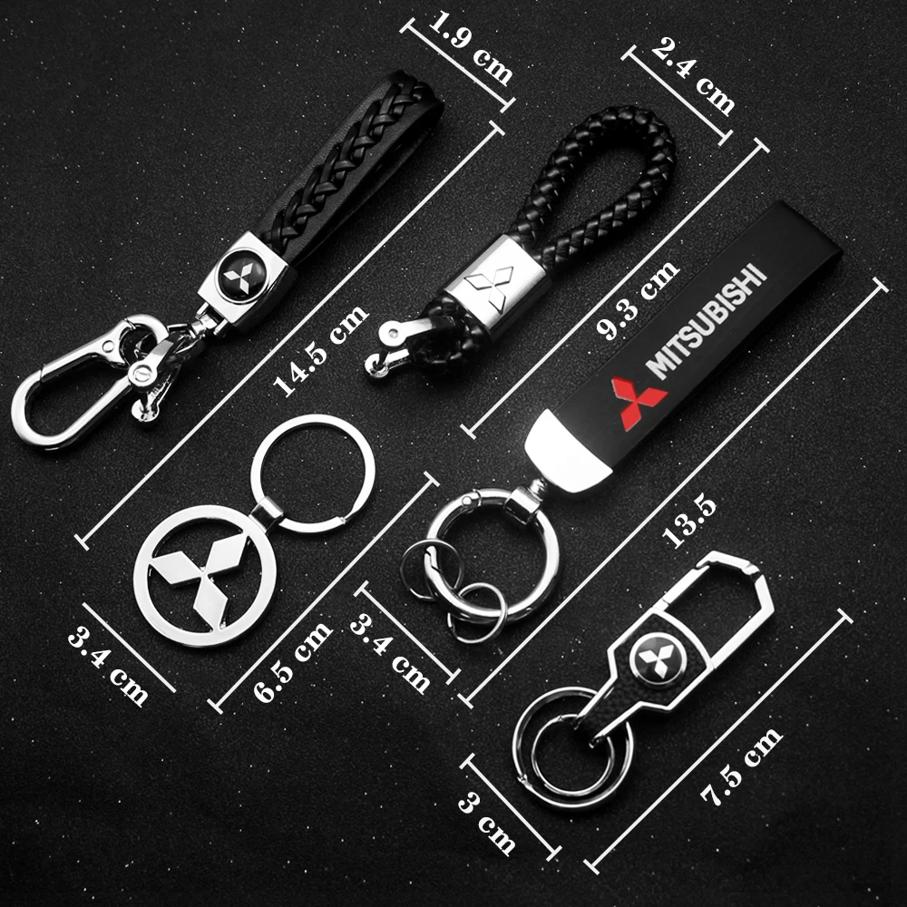 Автомобильный металлический брелок кожаный для ключей с 3D логотипом чехол