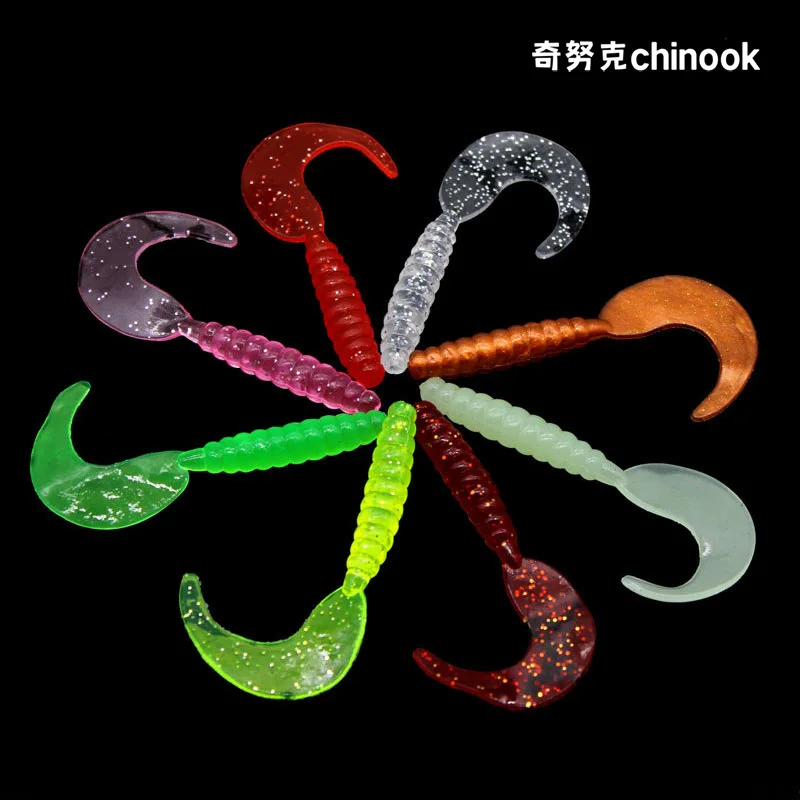 

Chinook Soft Bait Lure 55mm 70mm 10pcs Grub Wobblers Worm Fishing Silicone Fish Artificial Bait