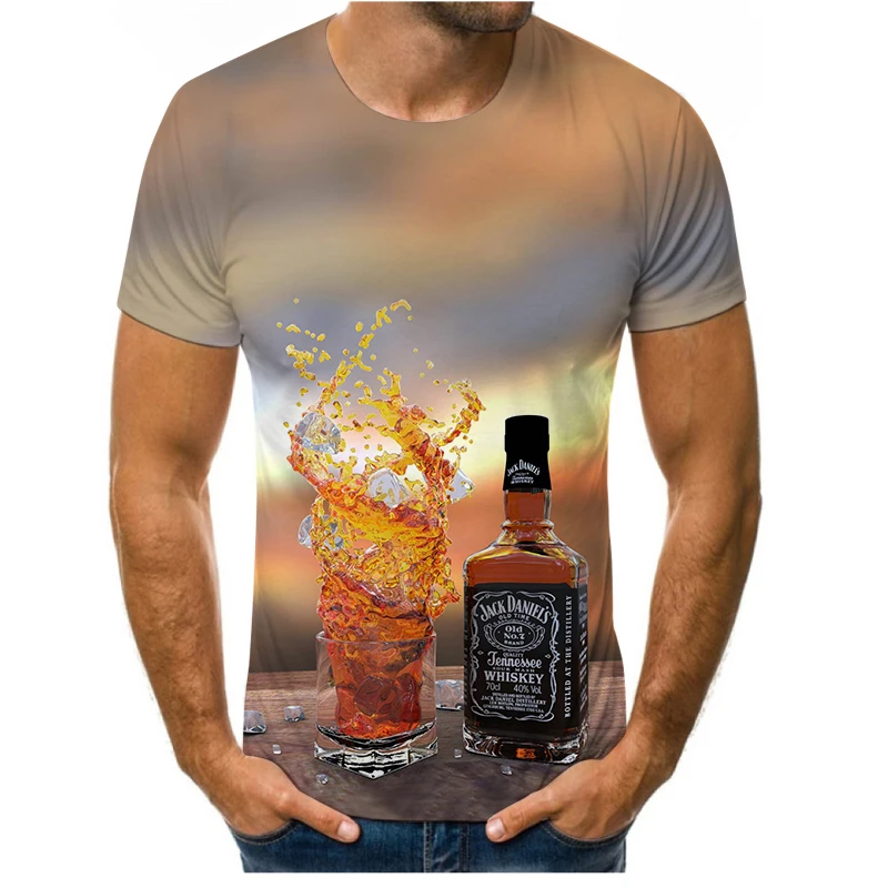 

Beer 3D Printed T Shirt Men Funny Novelty T-shirt O-neck Short Sleeve Tops 2021 Summer Unisex Fashion Street Outfit Clothing