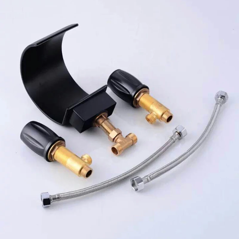 

New fashion Modern Basin Faucet Bathroom Accessories Black Brush Nickel Retro Faucets Hot and Cold Mixer Water Tap Crane