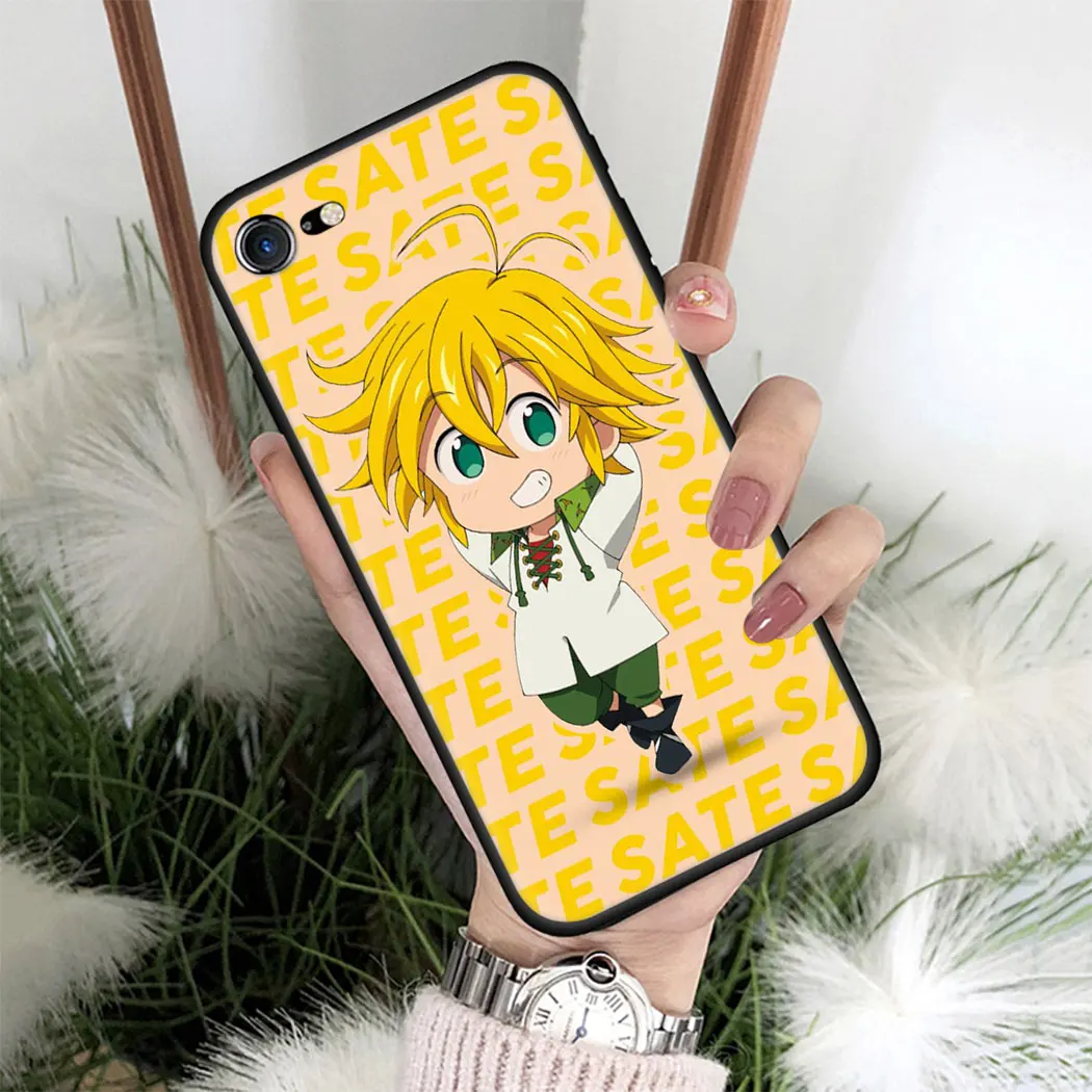 Soft silicone Cover for iPhone 11 Pro Max XS XR X SE 5 5s 7 8 6 6s Plus Black Phone Case Nanatsu no Taizai Seven Deadly Sin | Мобильные