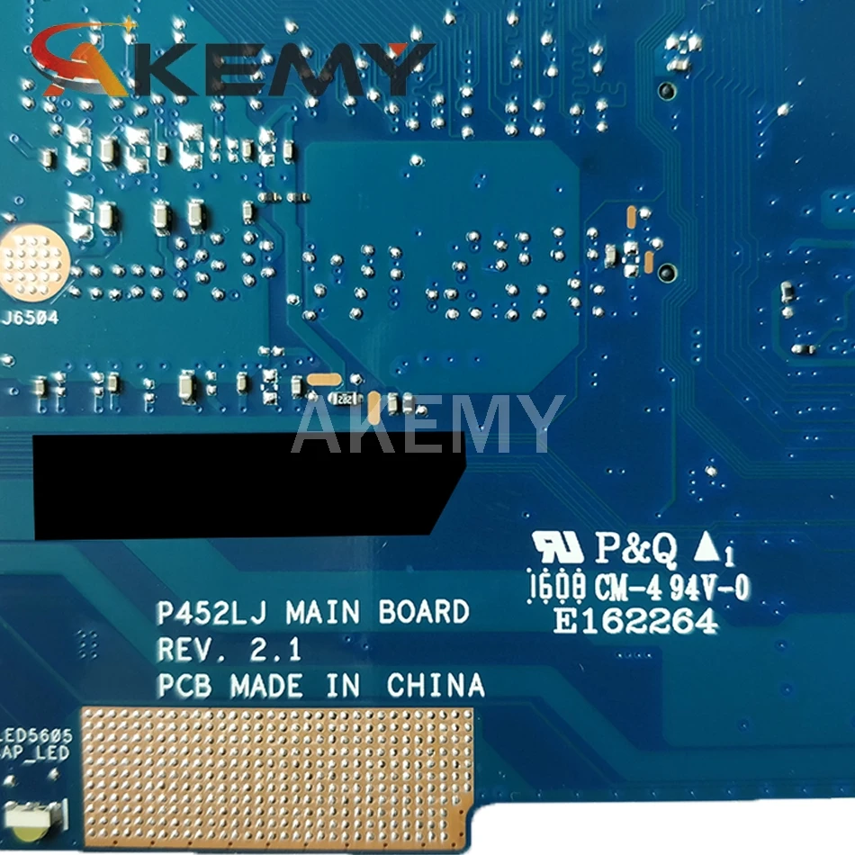 

Akemy P452LJ motherboard For Asus P452 P452L P452LJ P452LJ Laptop motherboard Mainboard 100% Tested W/ I3-5005U CPU GT920M/2G