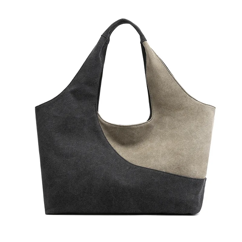 Женская сумка на плечо Большая вместительная Классическая Холщовая Сумка в