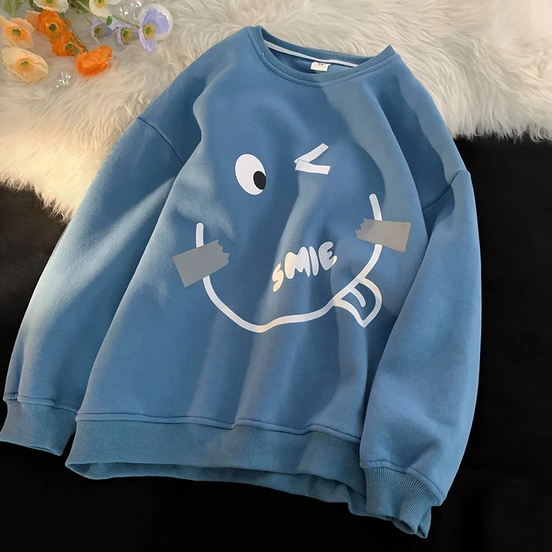 Уличная одежда Nomikuma в стиле Харадзюку женские толстовки винтажные свитшоты