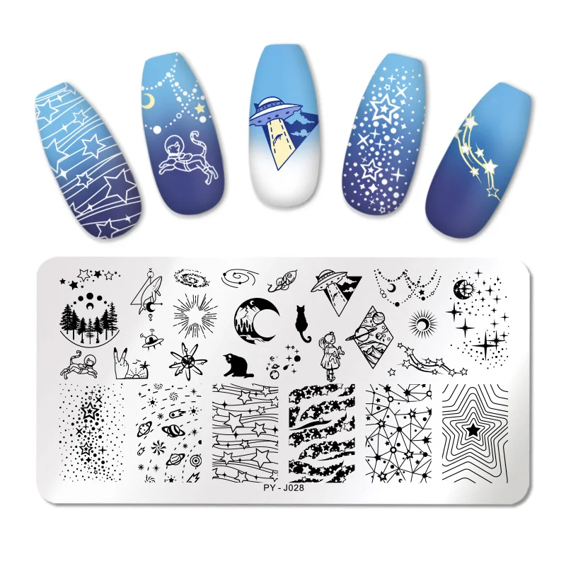

PICT You Rectangle Stamping Plate Space Nail Picture Design Stamp Templates Nail Art Image Plate Stainless Steel Tools