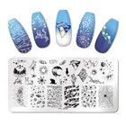 Прямоугольные штамповочные пластины PICT You, Космические Шаблоны для дизайна ногтей, инструменты из нержавеющей стали пластина с изображениями для нейл-арта
