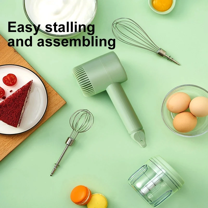 Wireless 3 Speed Mini Mixer Electric Food Blender Handheld Egg Beater Automatic Cream Cake Baking Dough | Дом и сад