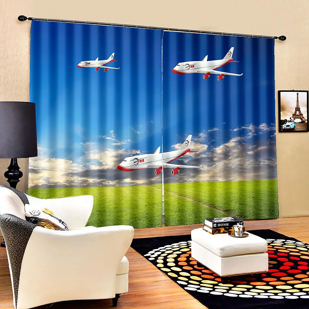 

Beautiful Photo Fashion Customized 3D Curtains blue fly curtains 3D Window Curtains For Living Room Bedroom