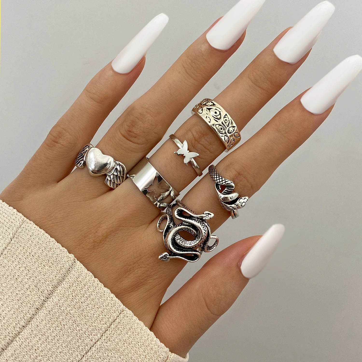 

Exaggerated Skull Ring Men's Gothic Personality Punk Ring Fashion Metal Accessories Party Jewelry